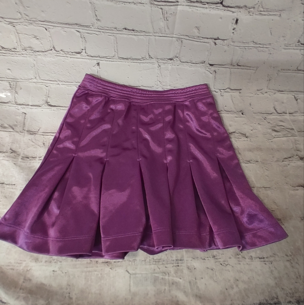 Danskin Now Cheerleader Girls Pleated Concert Skirt Purple Skort Girls 10